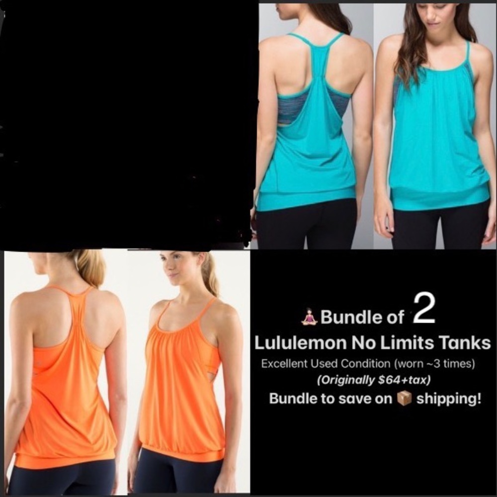 2 Lululemon Size 8 No Limits 🧘🏻‍♀️ Tank Tops